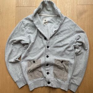 G-Star raw Omaros Grey Shawl Collar sweat Cardigan - M